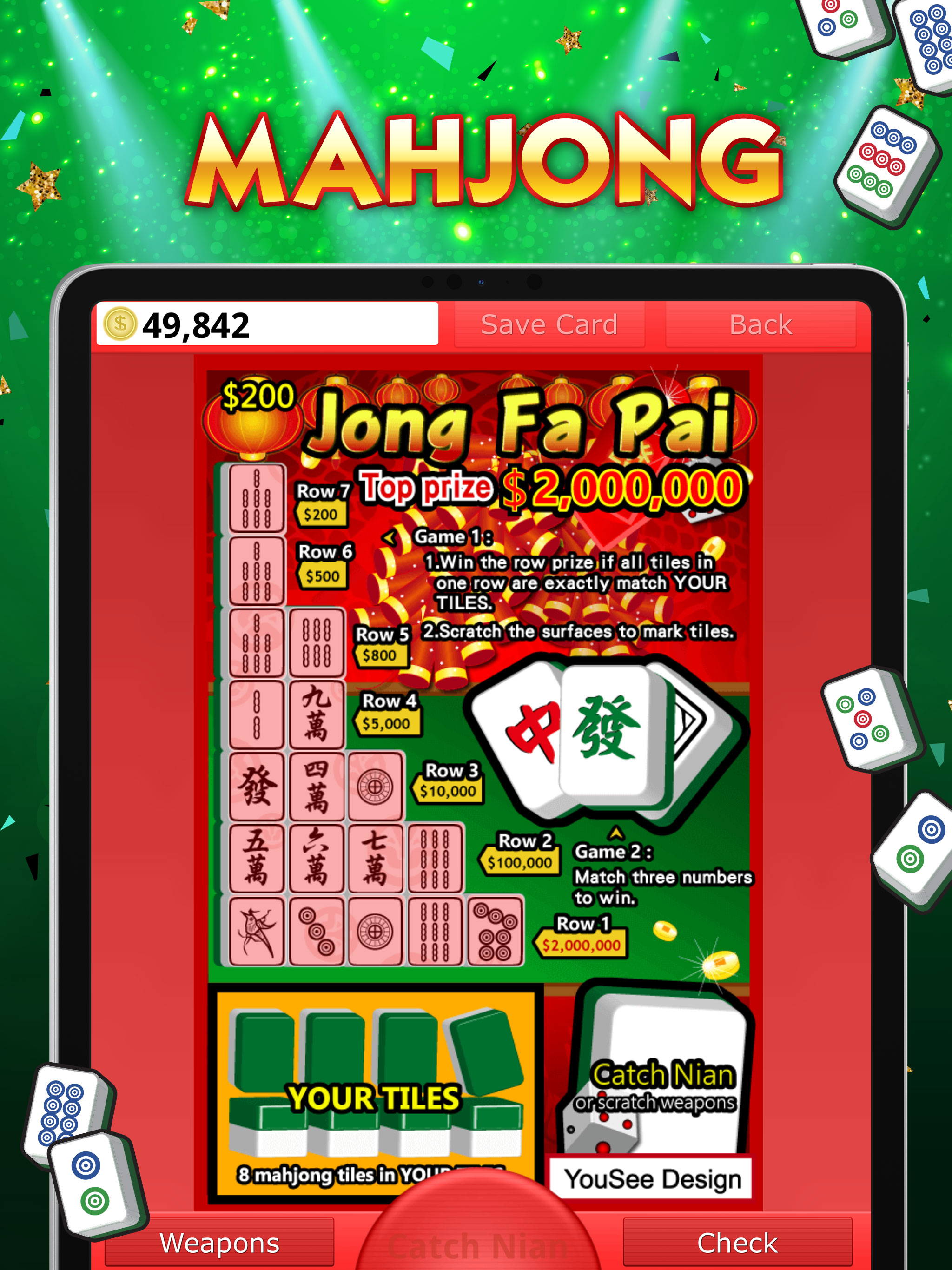 Lottery Scratch Off Mahjong
