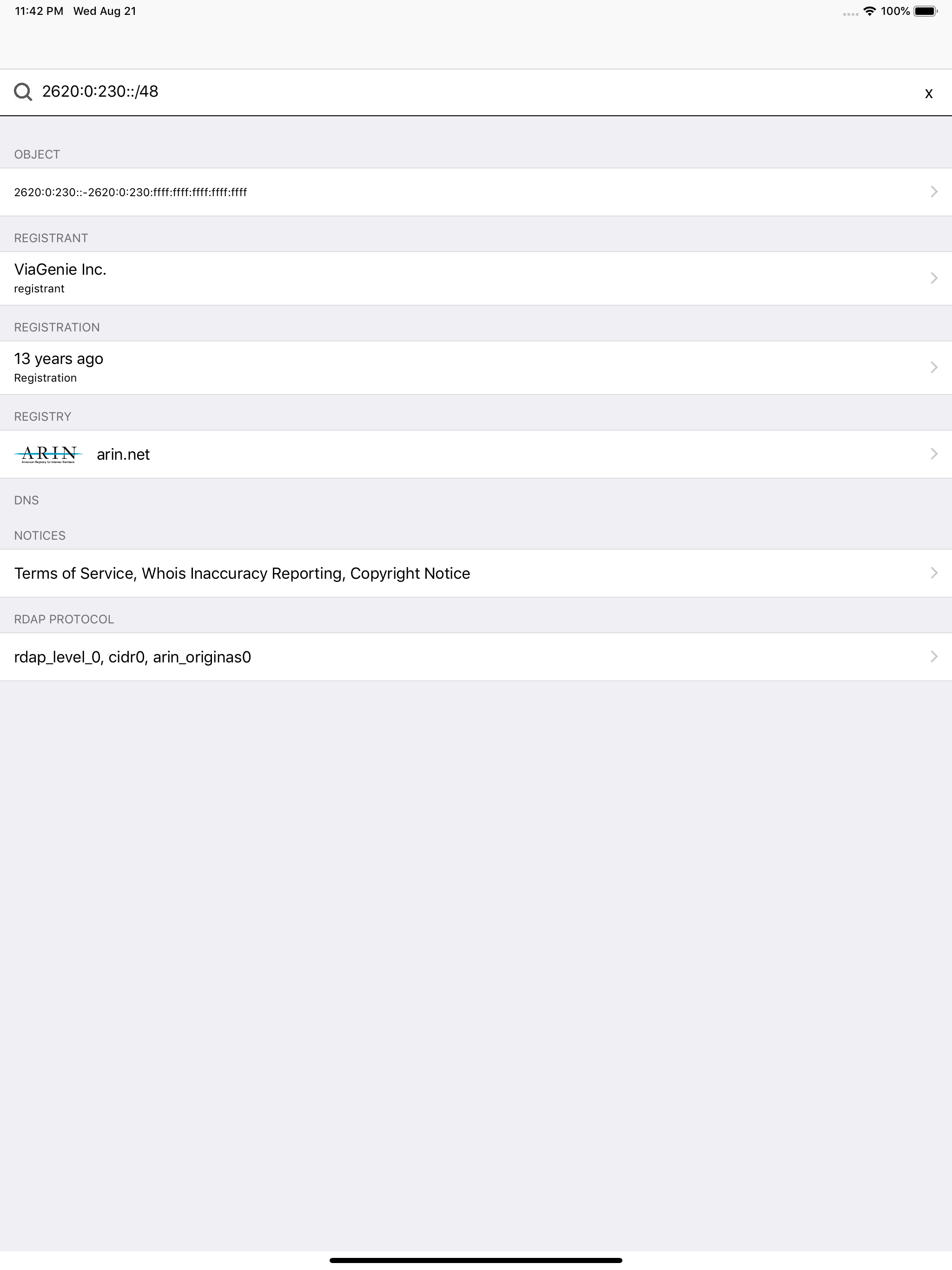 RDAP Browser