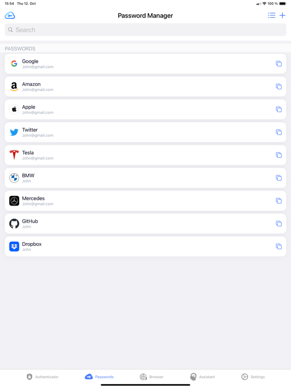 Authenticator App ¹ iPad screenshot 3 - Utilities app