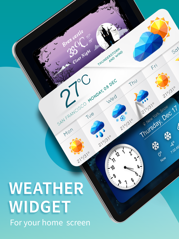 Weather Widget® iPad screenshot 1 - Weather app