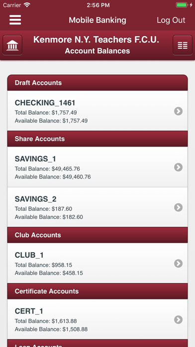 Kenmore Teachers FCU Screenshot