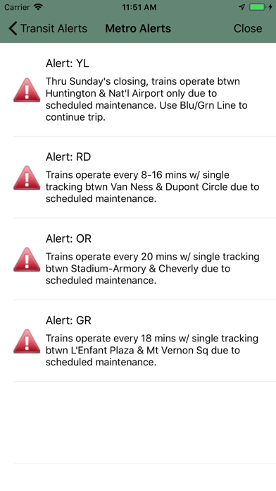 MetroTransit DC Screenshot