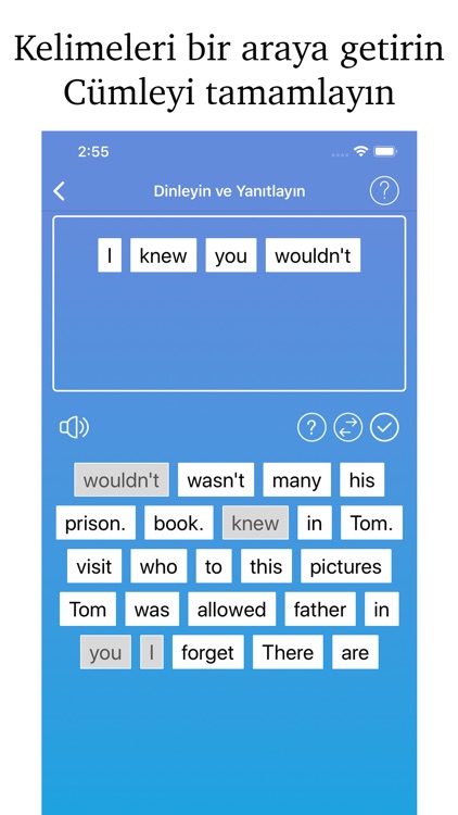 İngilizce öğren - Cümle Kur