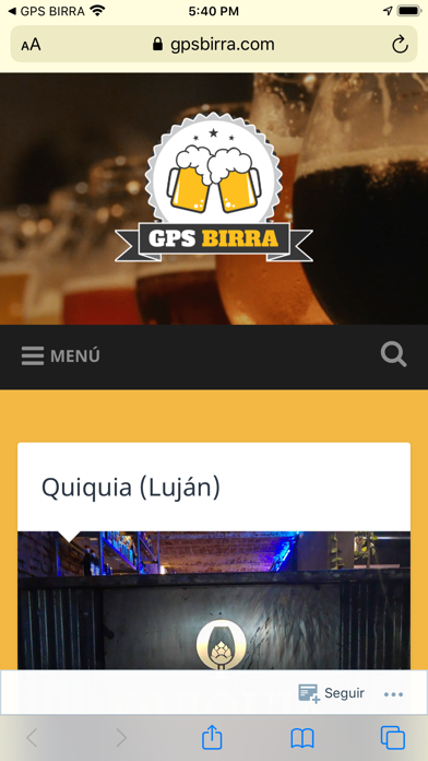 GPS BIRRA Screenshot