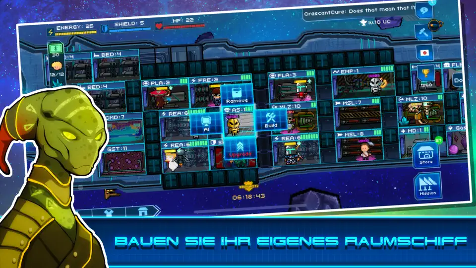 Screenshot von Pixel Raumschiffe MMORPG auf dem iPhone 2