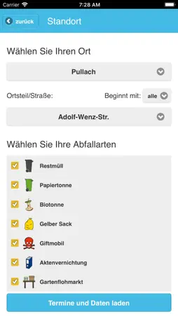 Pullach Abfall-App screenshot 2