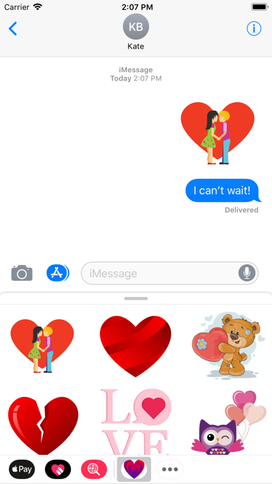Screenshot #2 pour Stickers: Valentine's Day FUN