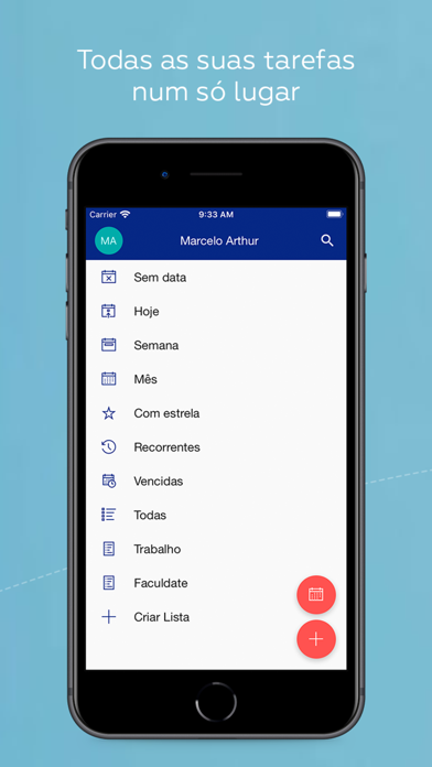 Klist - Gerenciador de tarefas app screenshot