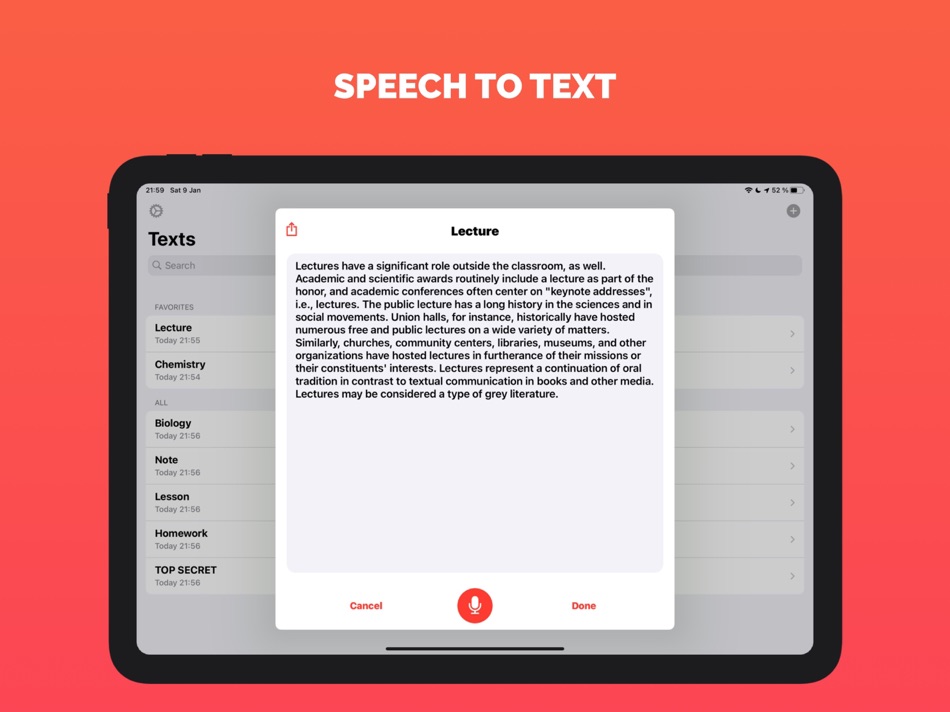 #1. Speech To Text: AI Note Taker (iOS) 由: LYKOV STUDIO LTD