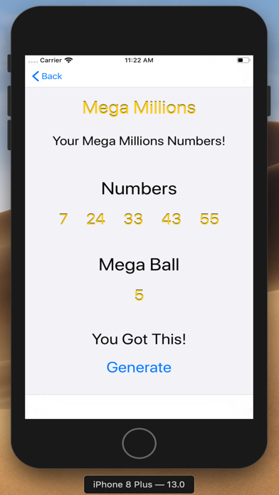 Screenshot #1 pour Random Lucky Numbers