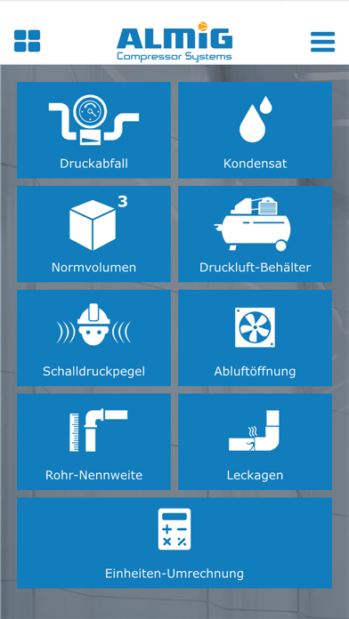 Screenshot #1 pour Druckluft Rechner von ALMiG