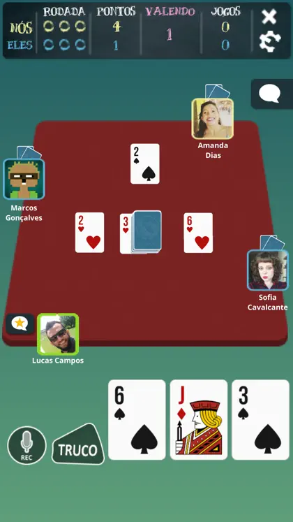 Screenshot 4 di 6 di Truco Brasil - Truco online