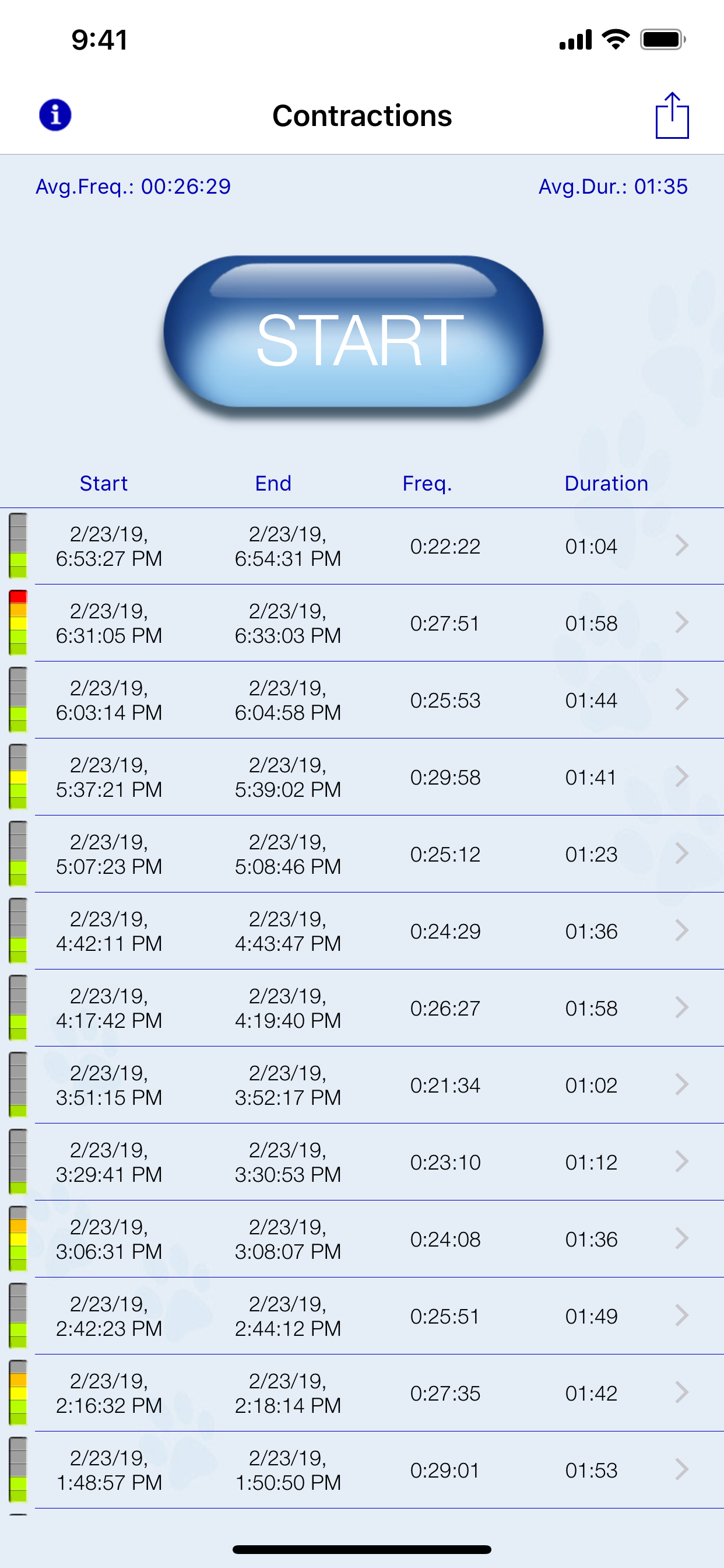 My Contraction Tracker