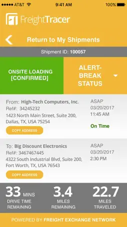 FreightTracer Mobile screenshot 1