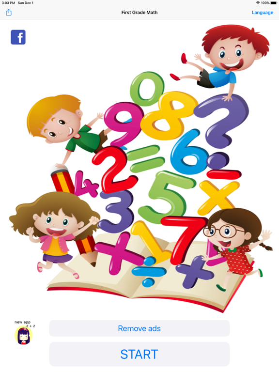 First Grade Math Quiz iPad screenshot 1 - Education app