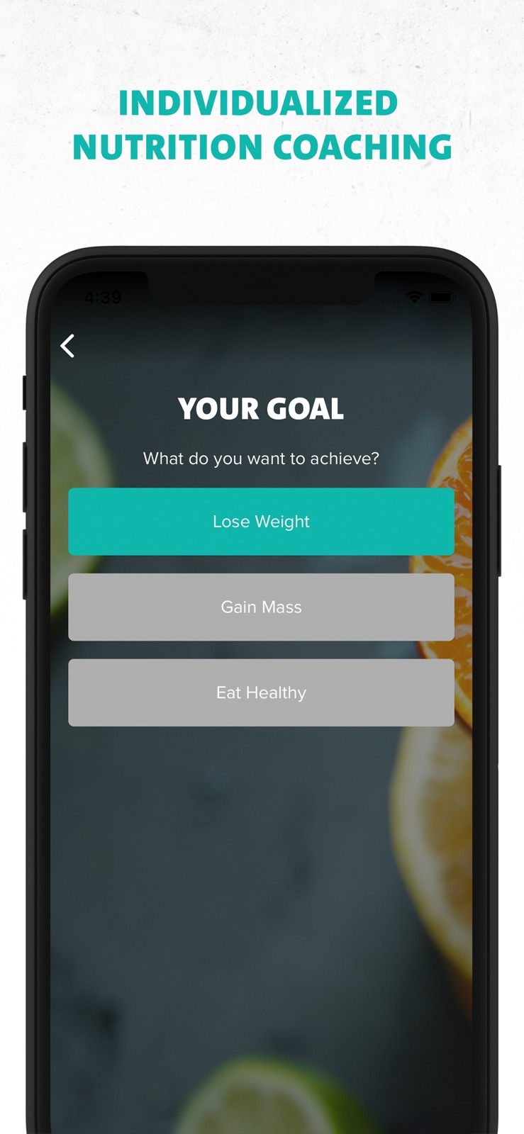 Freeletics Nutrition iphone screenshot 1