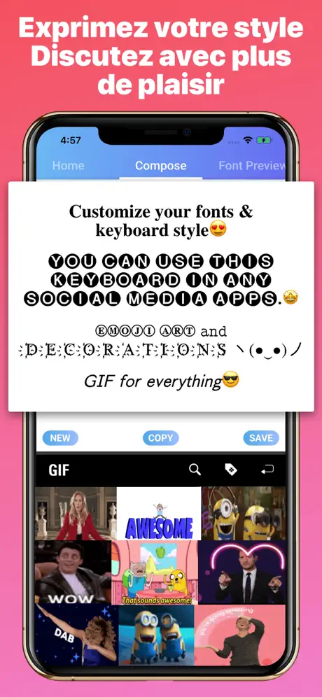 texte designer police ecriture