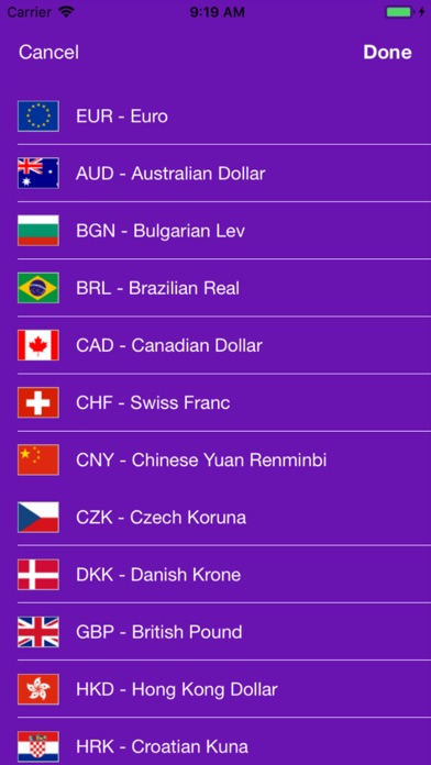 iCurrency - Exchange Rate Pro Screenshot
