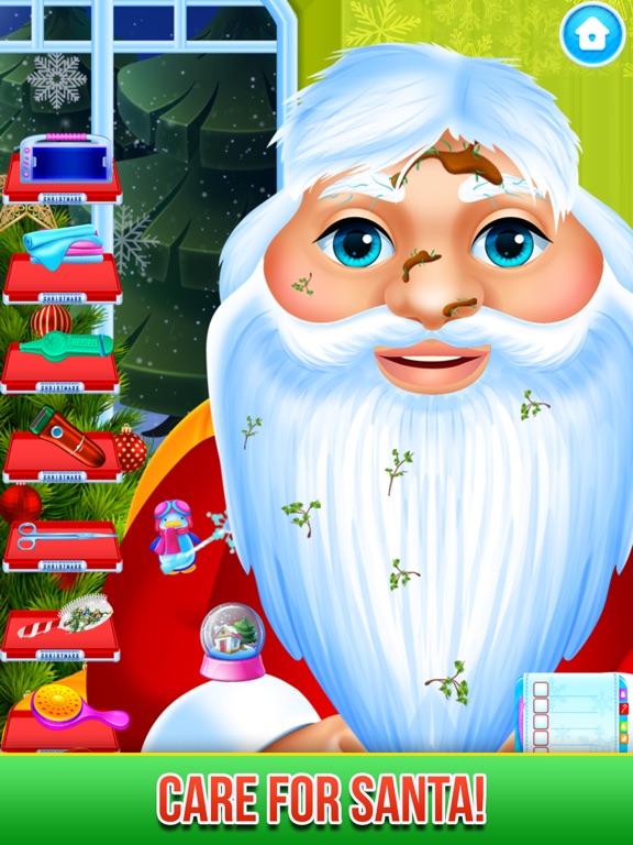 Santa Claus Hair Play Doctor iPad screenshot 5 - Games app
