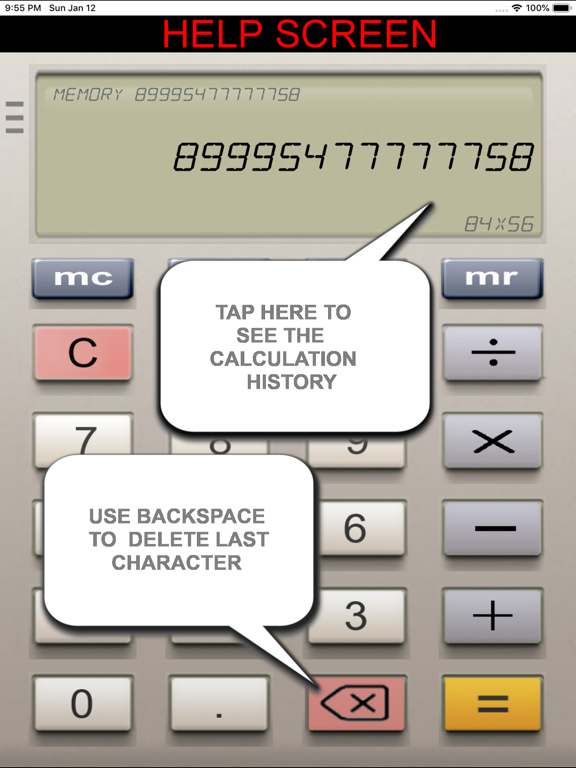 ! The Calculator iPad screenshot