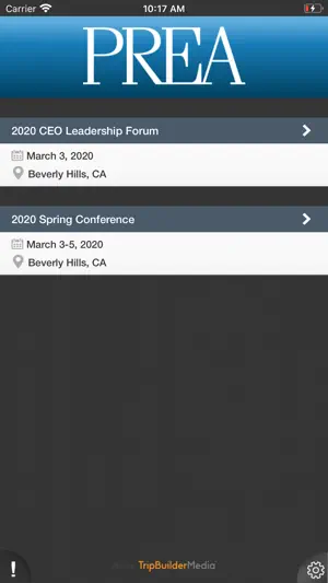 PREA Conferences screenshot 2