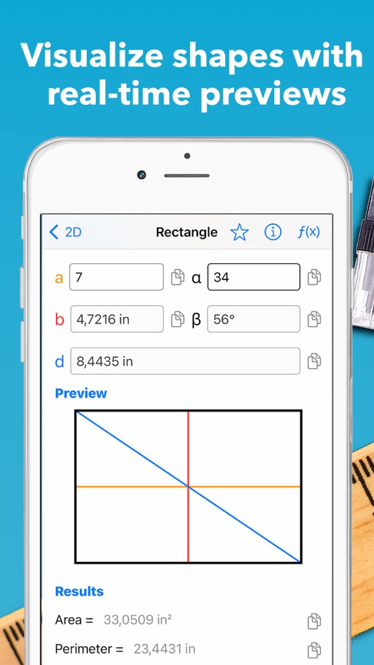 #6. Geometry solver and calculator (iOS) بواسطة: Rudolf Halmi
