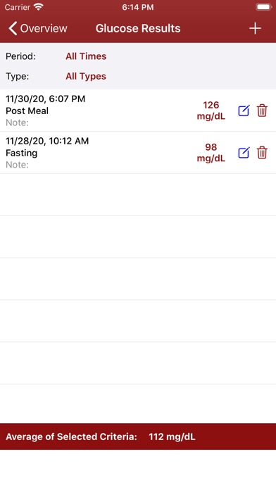 Glucometer: Diabetes Tracking Screenshot