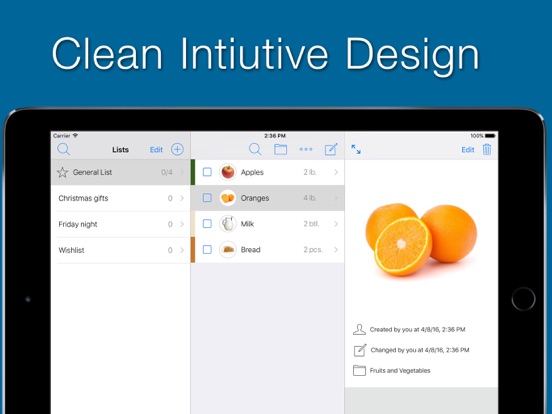 Shopping Share - Grocery list iPad screenshot 1 - Shopping app