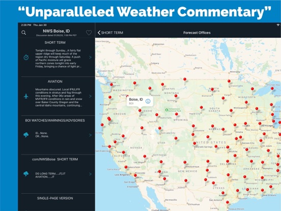 NWS Weather: Deep Weather iPad screenshot 6 - Weather app