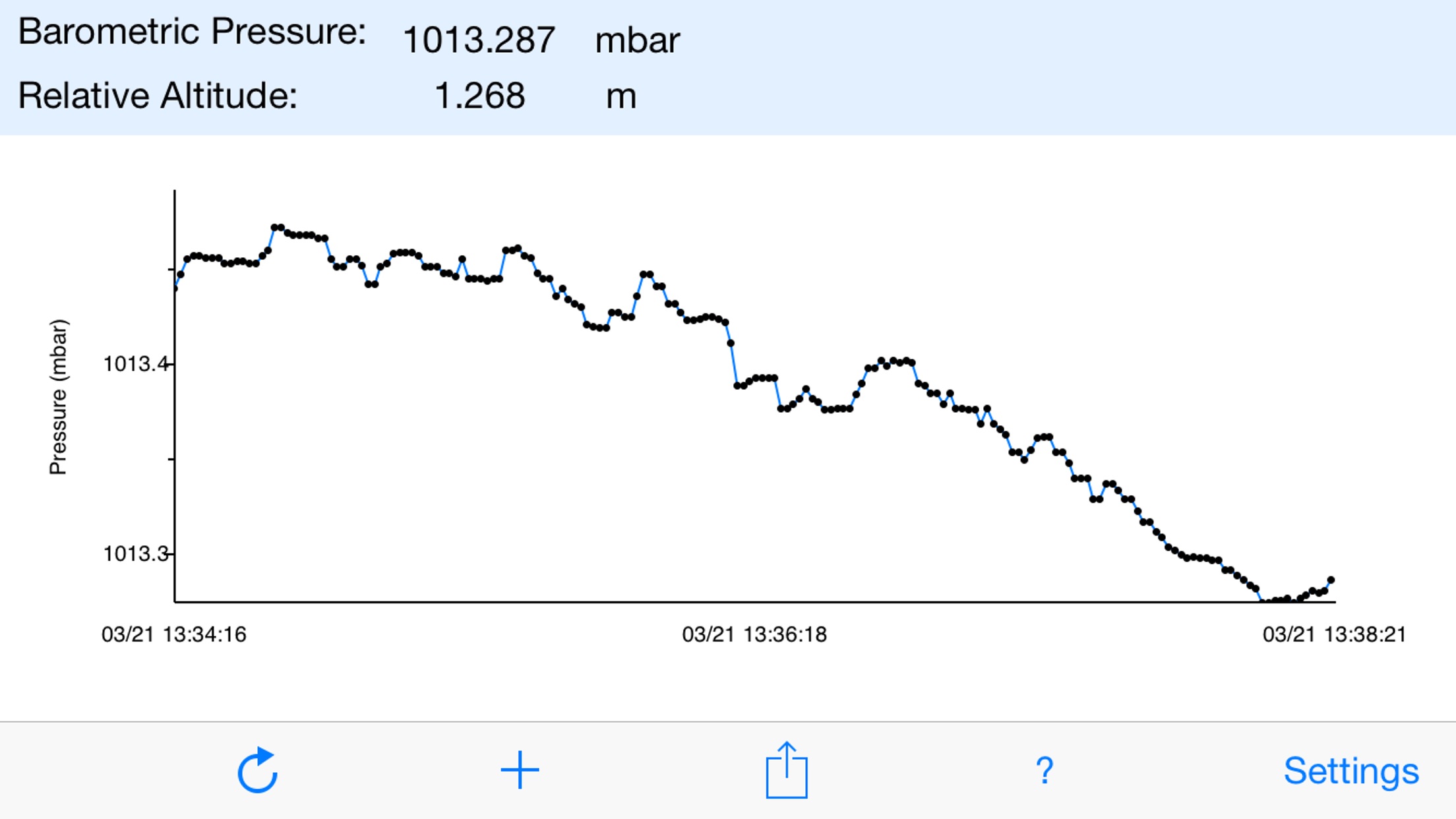 Screenshot do app Barograph: Barometer&Altimeter