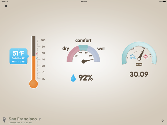 Thermo-hygrometer iPad app afbeelding 5