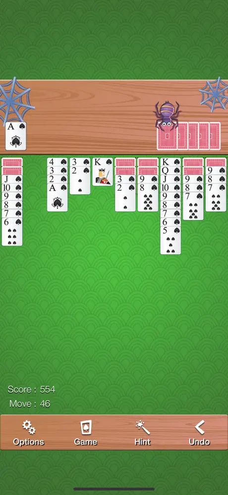 Relaxed Spider Solitaire