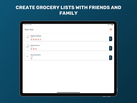 Screenshot #4 pour Family Grocery Lists & Meals