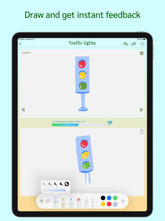 Screenshot #4 pour Drawland - Learn how to draw