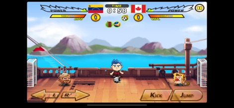 Head Soccer - Discover the intuitive "L R, Kick, Jump controls" designed for instant action, allowing users to easily "matchup with friends or global users" in vibrant arenas.