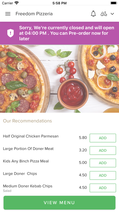 Freedom Pizzeria. Screenshot