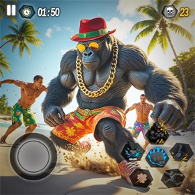Gorilla vs 100 Fighters