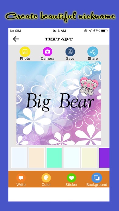 Text Art - Name Art iPhone screenshot 5 - Lifestyle app