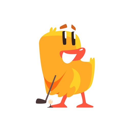 Duckling Golf Stickers