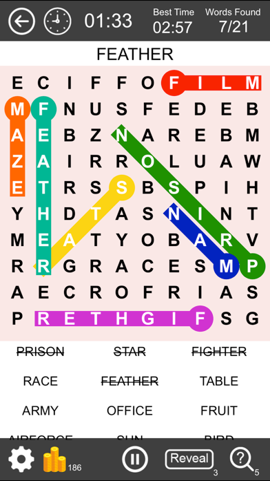 Screenshot #1 pour Word Search Finder Puzzle Game