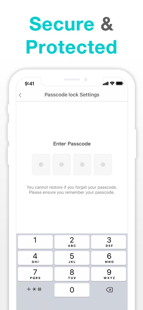 Simple Diary - Daily Journal - Understand the robust security measures available, featuring a secure passcode lock entry screen and support for biometric authentication methods.