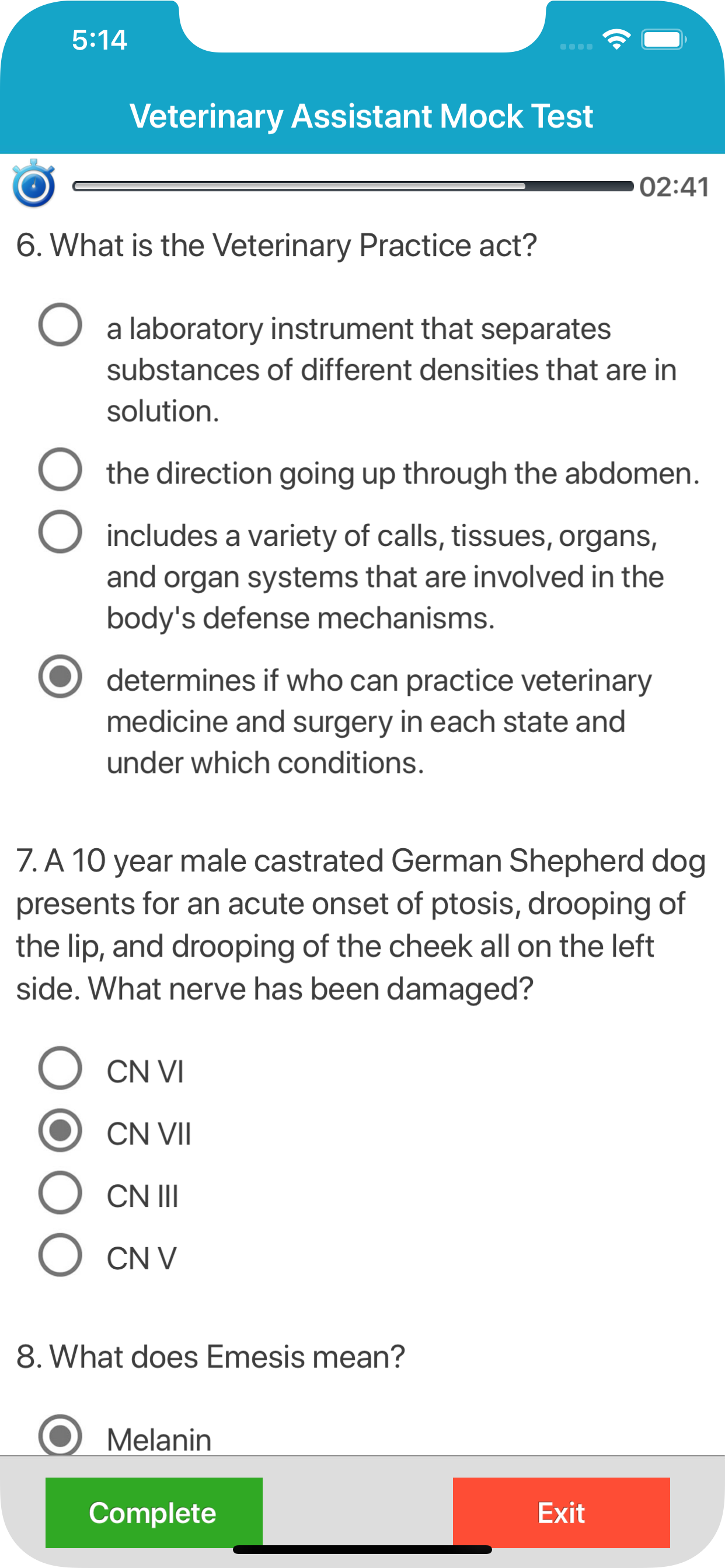 Veterinary Assistant Quizzes screenshot 4