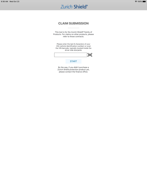Zurich Shield iPad screenshot 1 - Business app