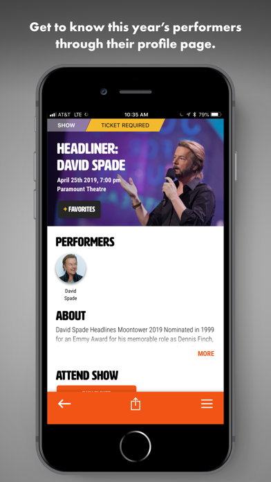 Moontower Comedy Festival iPhone screenshot 4 - Entertainment app