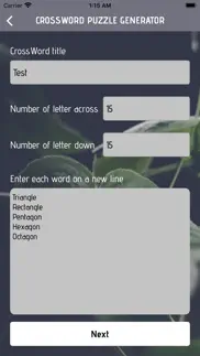 crossword puzzle generator iphone screenshot 2
