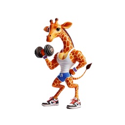 Giraffe Workout Stickers