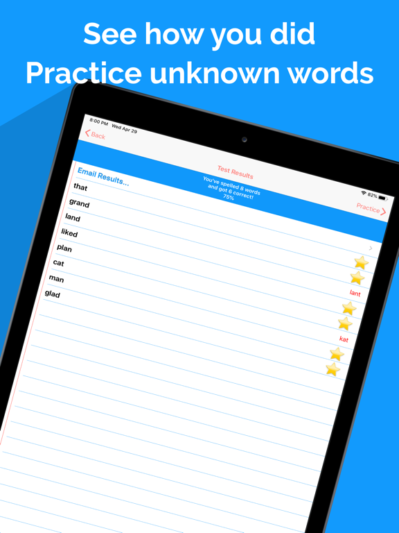 Spelling Notebook Premium iPad screenshot