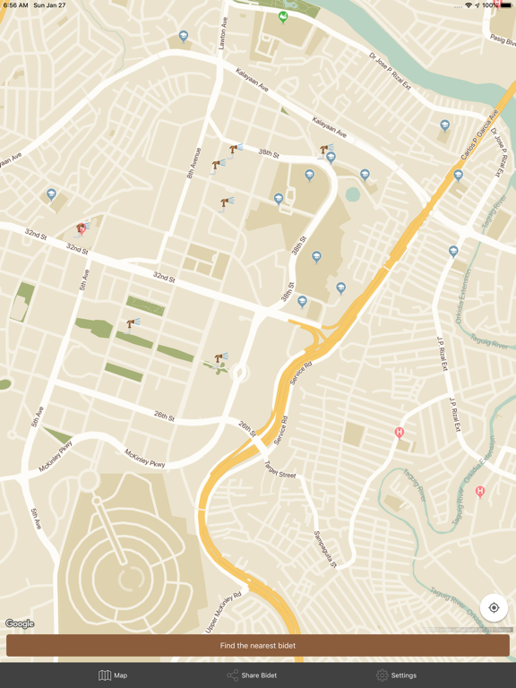 San Bidet iPad screenshot 1 - Navigation app