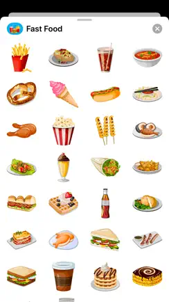 Fast Food Mc Burger Stickers iPhone image 2