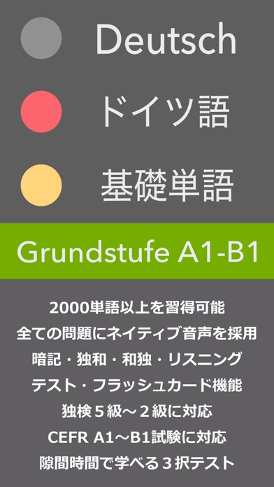 Screenshot #1 pour ドイツ語 基礎単語  Grundstufe Deutsch